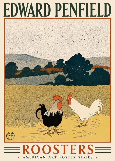 Edward Penfield Roosters No6 - Plakat