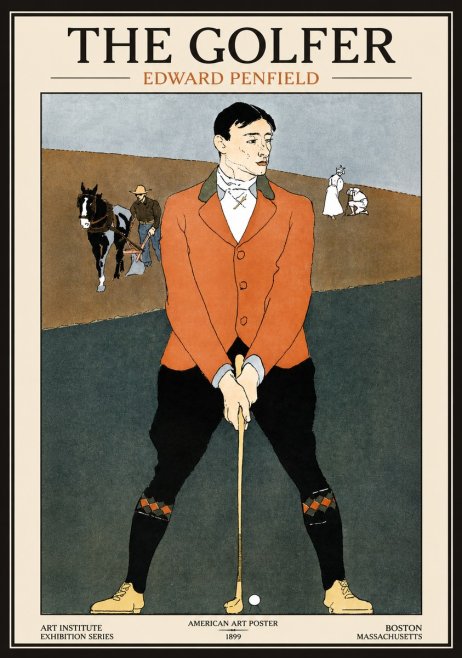 Edward Penfield The Golfer No1 - Plakat