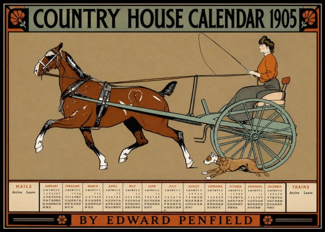 Edward Penfield Country House Calendar 1905 No3 - Plakat