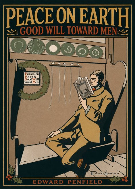 Edward Penfield Peace on Earth Good Will Toward Men No2 - Plakat