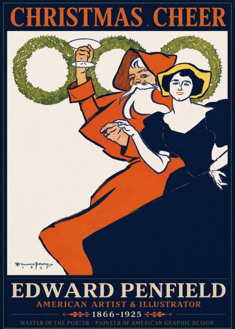 Edward Penfield Christmas. Cheer No1 - Plakat
