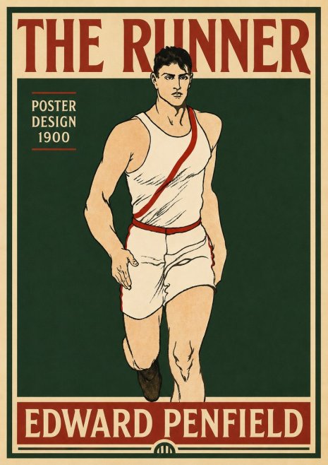 Edward Penfield The Runner No5 - Plakat