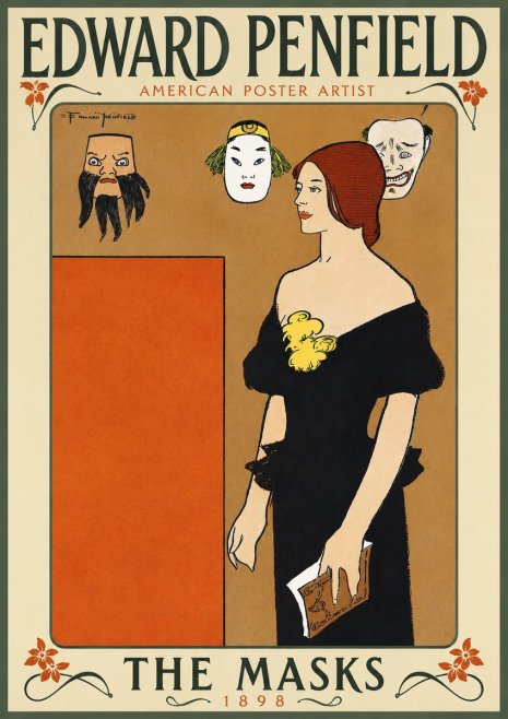 Edward Penfield The Masks No4 - Plakat