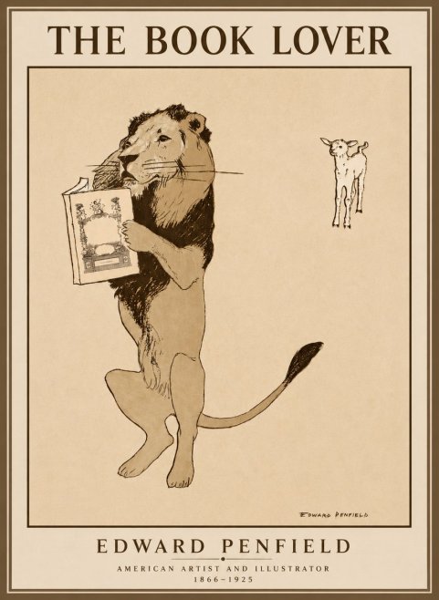Edward Penfield The Book Lover No1 - Plakat