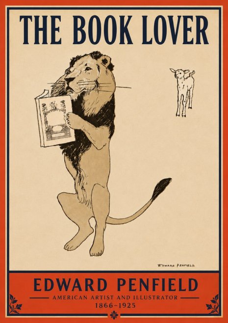 Edward Penfield The Book Lover No4 - Plakat