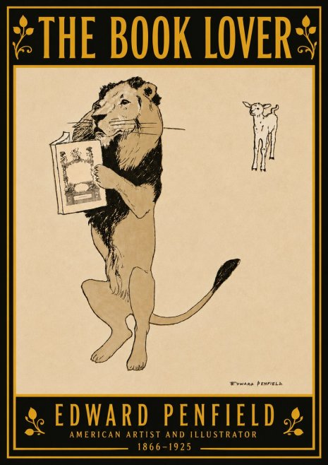 Edward Penfield The Book Lover No5 - Plakat