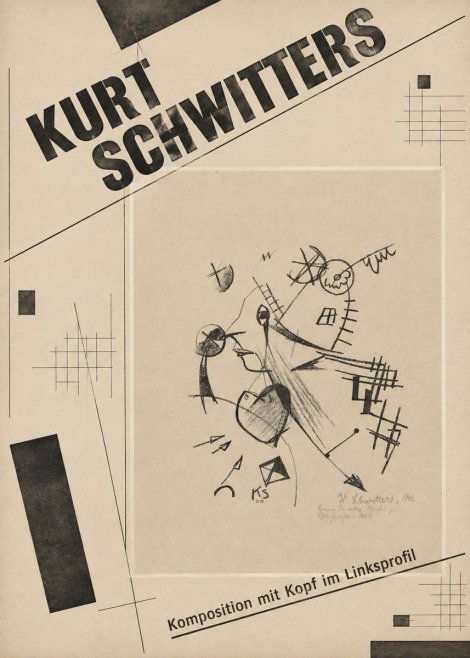 Kurt Schwitters Komposition Mit Kopf Im Linksprofil No3 - Plakat