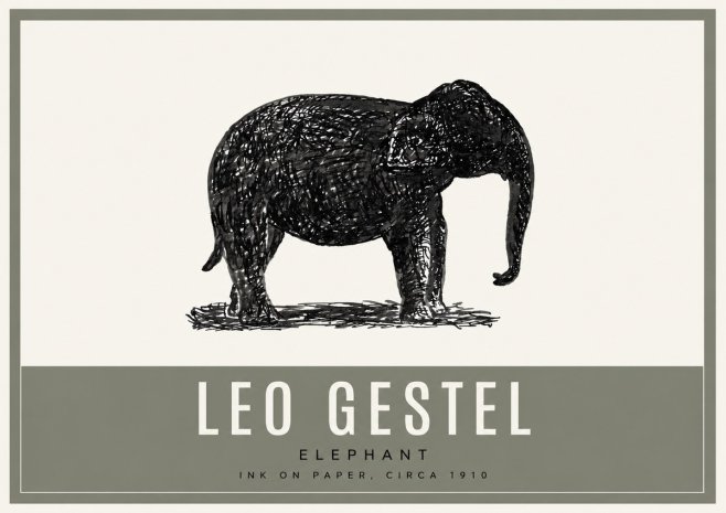 Leo Gestel Elephant No2 - Plakat