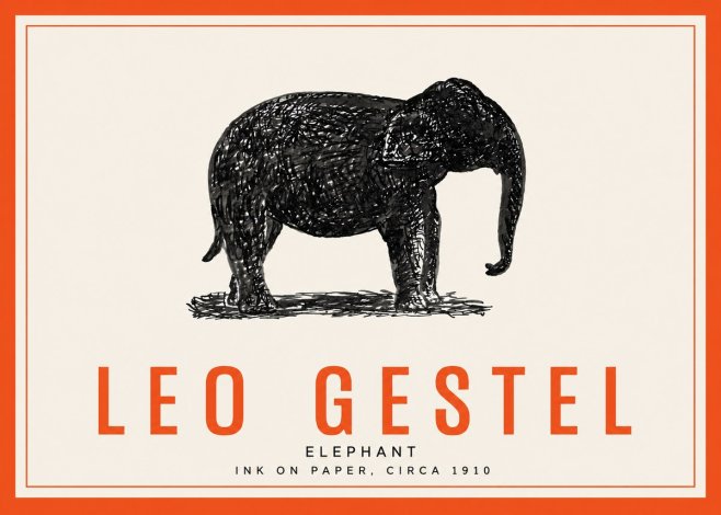 Leo Gestel Elephant No3 - Plakat