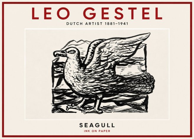 Leo Gestel Seagull No4 - Plakat