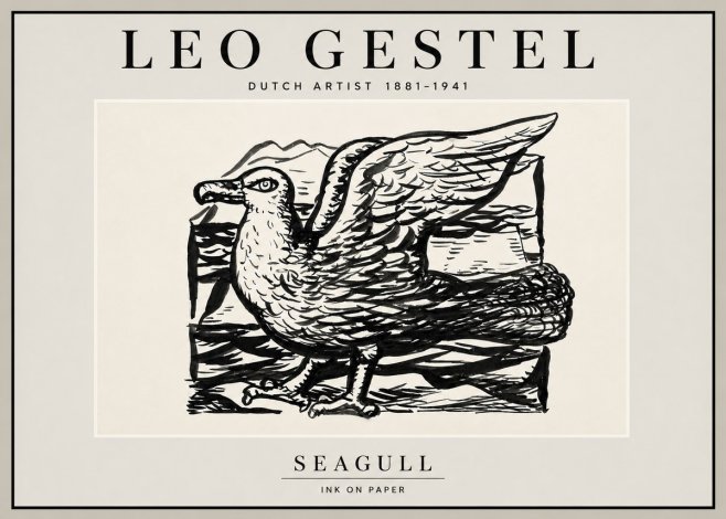 Leo Gestel Seagull No6 - Plakat