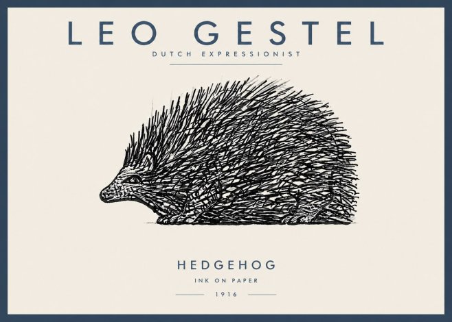 Leo Gestel Hedgehog No4 - Plakat