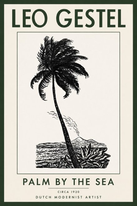 Leo Gestel Palm by the Sea No2 - Plakat