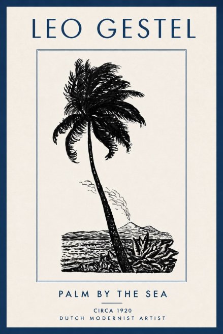 Leo Gestel Palm by the Sea No3 - Plakat