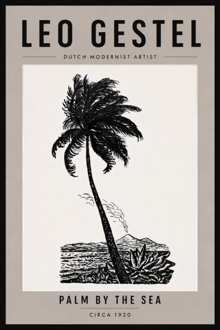Leo Gestel Palm by the Sea No4 - Plakat