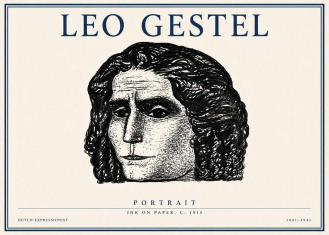 Leo Gestel Portrait No3 - Plakat