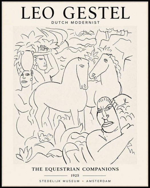 Leo Gestel The Equestrian Companions No6 - Plakat