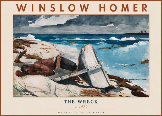 Winslow Homer The Wreck No6 - Plakat