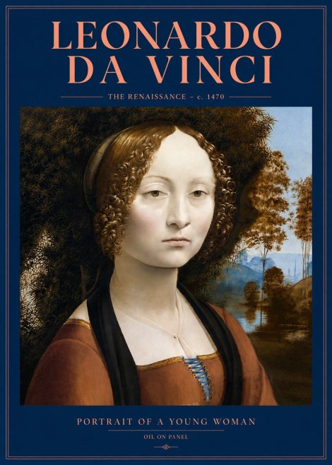 Leonardo da Vinci Portrait of a Young Woman I No3 - Plakat
