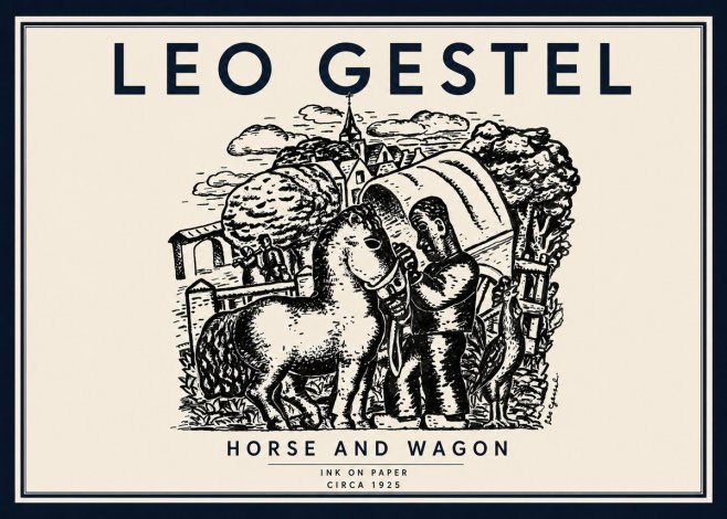 Leo Gestel Horse and Wagon No6 - Plakat