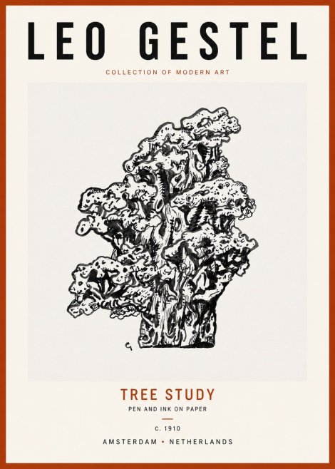 Leo Gestel Tree Study No6 - Plakat