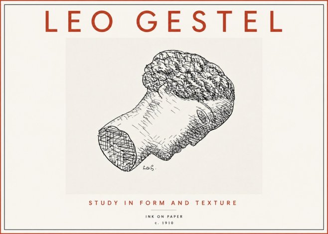 Leo Gestel Study in Form and Texture No3 - Plakat