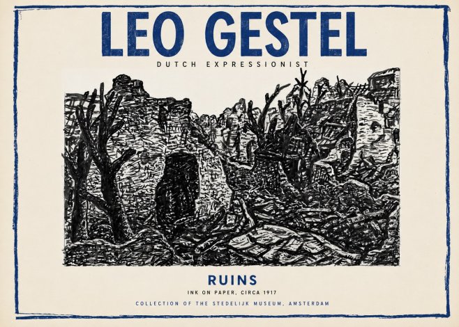 Leo Gestel Ruins No3 - Plakat