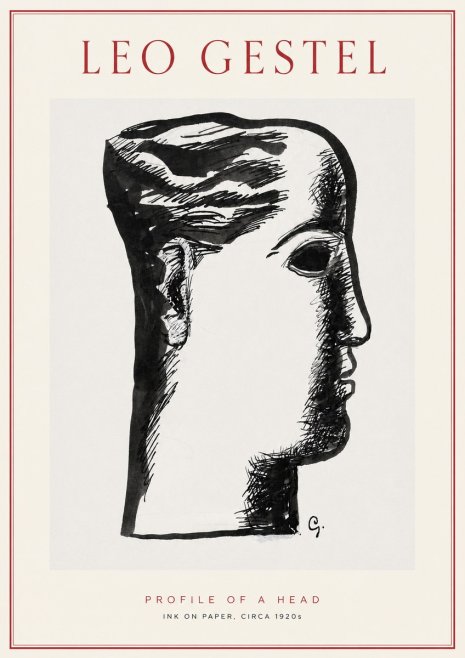 Leo Gestel Profile of a Head No2 - Plakat