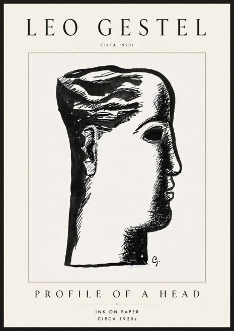 Leo Gestel Profile of a Head No6 - Plakat