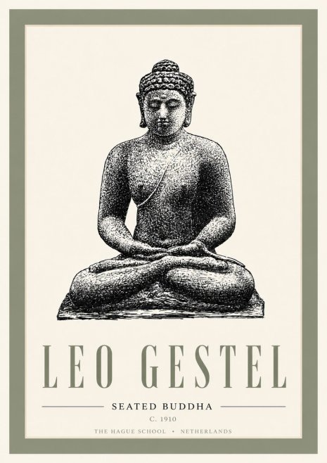 Leo Gestel Seated Buddha No6 - Plakat