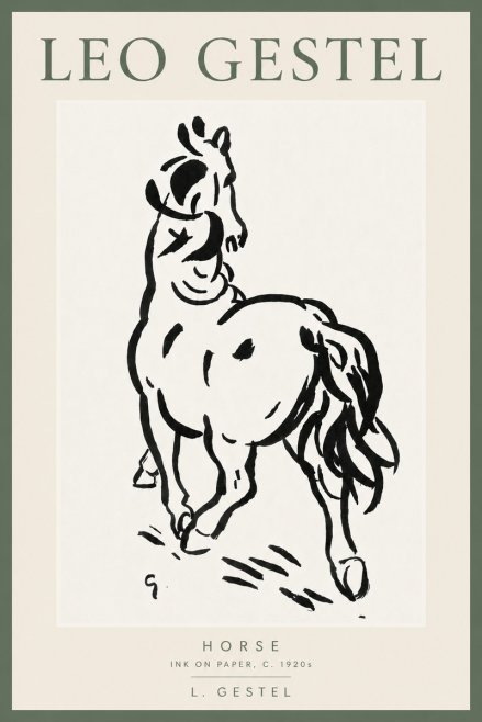 Leo Gestel Horse No6 - Plakat