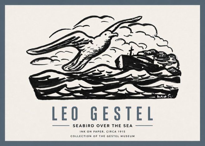 Leo Gestel Seabird over the Sea No5 - Plakat