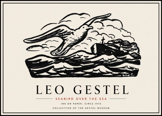 Leo Gestel Seabird over the Sea No6 - Plakat