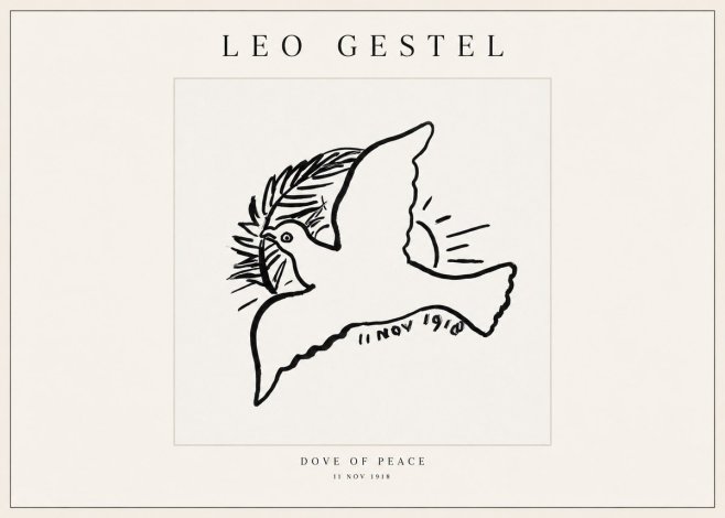 Leo Gestel Dove of Peace No1 - Plakat