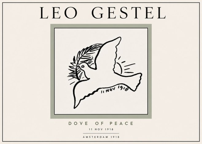 Leo Gestel Dove of Peace No6 - Plakat