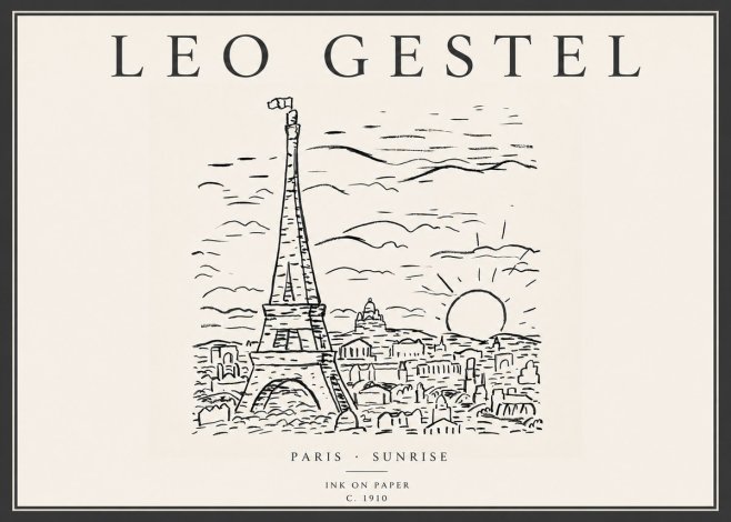 Leo Gestel Paris Sunrise No6 - Plakat