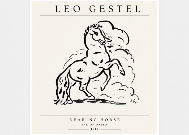 Leo Gestel Rearing Horse No3 - Plakat
