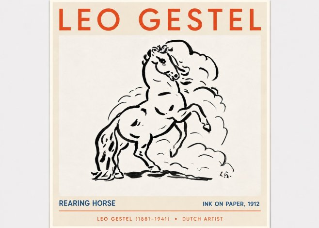 Leo Gestel Rearing Horse No5 - Plakat
