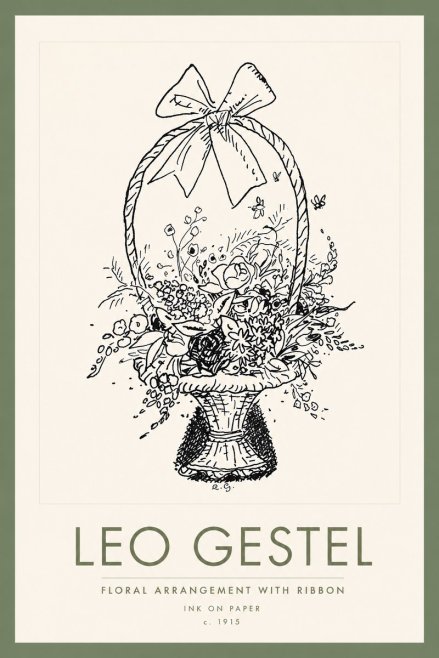Leo Gestel Floral Arrangement with Ribbon No2 - Plakat
