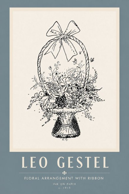 Leo Gestel Floral Arrangement with Ribbon No5 - Plakat