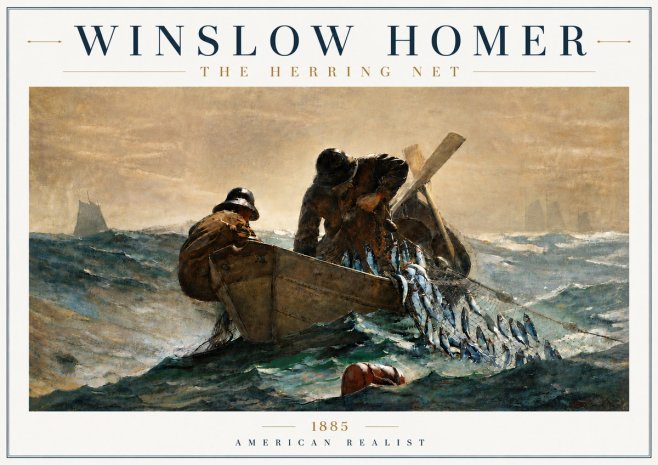 Winslow Homer The Herring Net No6 - Plakat