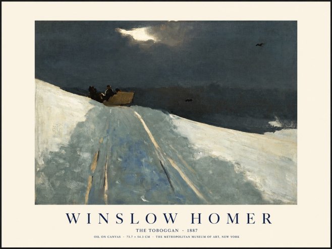 Winslow Homer The Toboggan No1 - Plakat