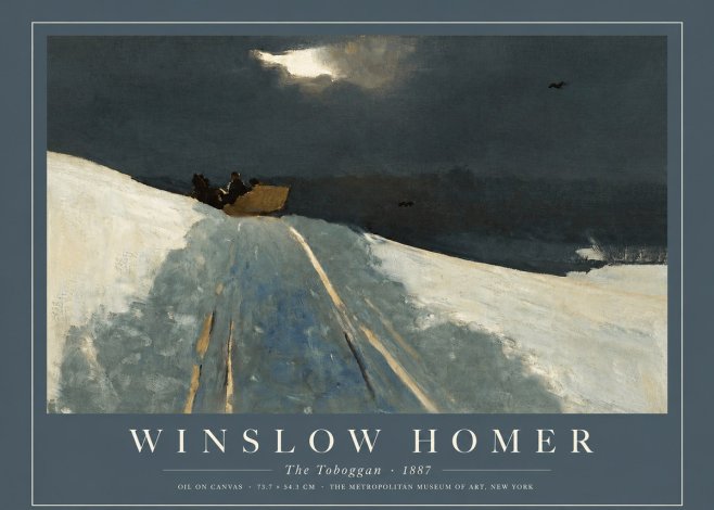 Winslow Homer The Toboggan No2 - Plakat
