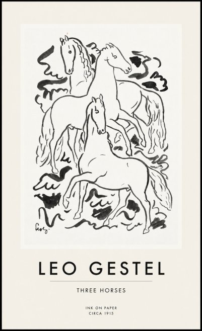 Leo Gestel Three Horses No1 - Plakat