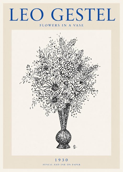 Leo Gestel Flowers in a Vase No4 - Plakat