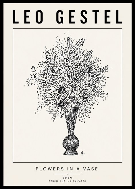 Leo Gestel Flowers in a Vase No6 - Plakat
