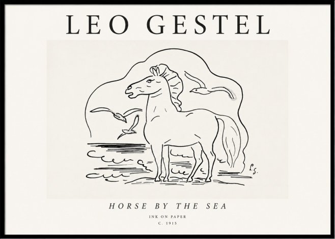 Leo Gestel Horse by the Sea No1 - Plakat