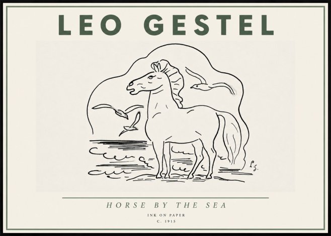 Leo Gestel Horse by the Sea No4 - Plakat