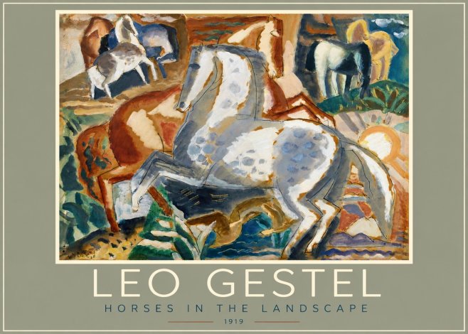 Leo Gestel Horses in the Landscape No2 - Plakat
