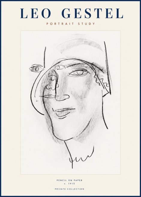Leo Gestel Portrait Study II No2 - Plakat